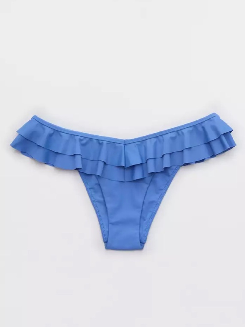 Aerie Ruffle Cheeky Bikini Bottom Size Large